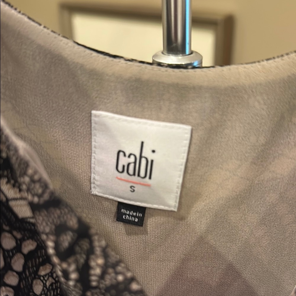 CAbi Black and Gray Patterned Top - Picture 2 of 5